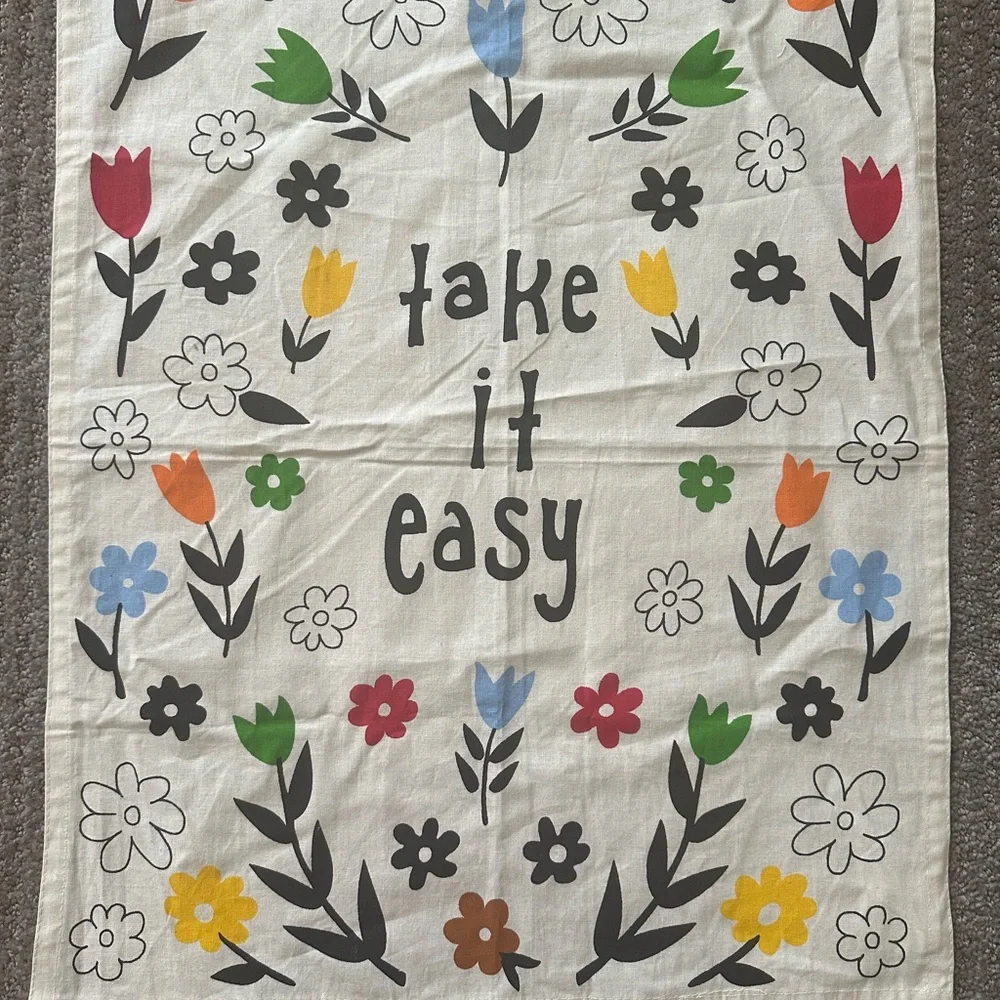 Tapestries set of 3 - floral inspirational with grommets for easy hanging